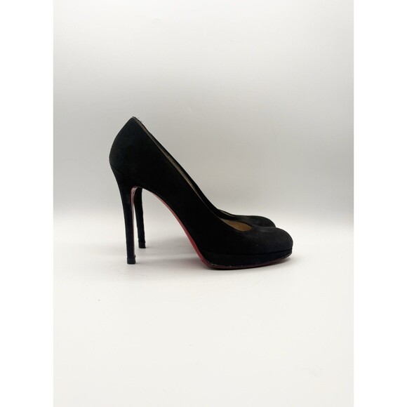 Christian Louboutin Shoes - Christian Louboutin Black Suede New Simple Pump Platform Heels Size EU 40